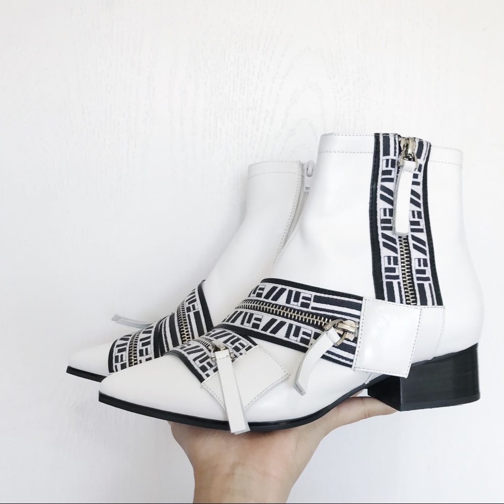 Jeffrey Campbell x LF the Brand zipper tape boots